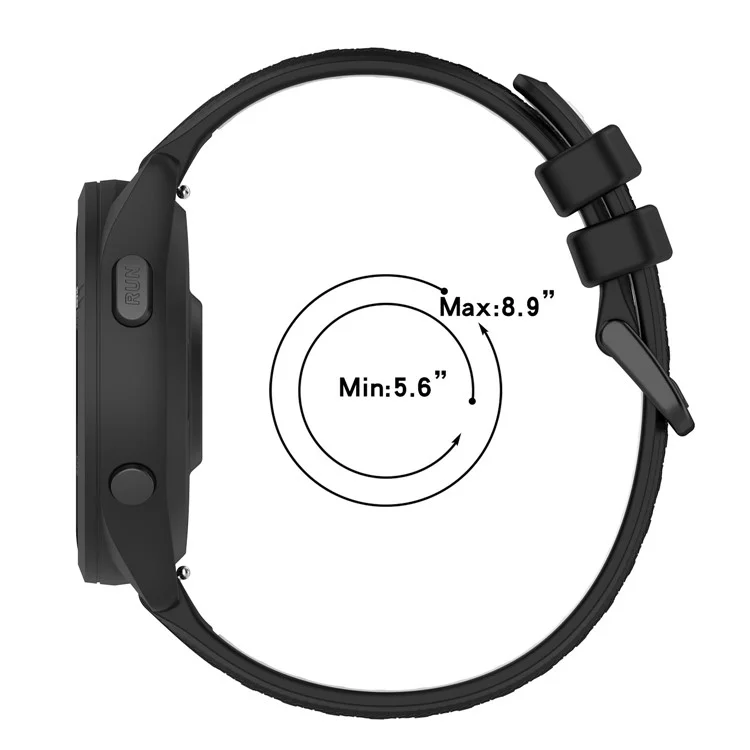 Für Garmin Forerunner 265 Dual-Farben-Silikonuhrarmband, verschleißfestes Smart-Band-Armband - Schwarz / Weiß
