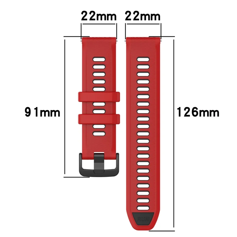 Para Garmin Forerunner 265 Pulseira de Silicone de Duas Cores Resistente ao Desgaste Pulseira Inteligente - Preto / Verde-Limão