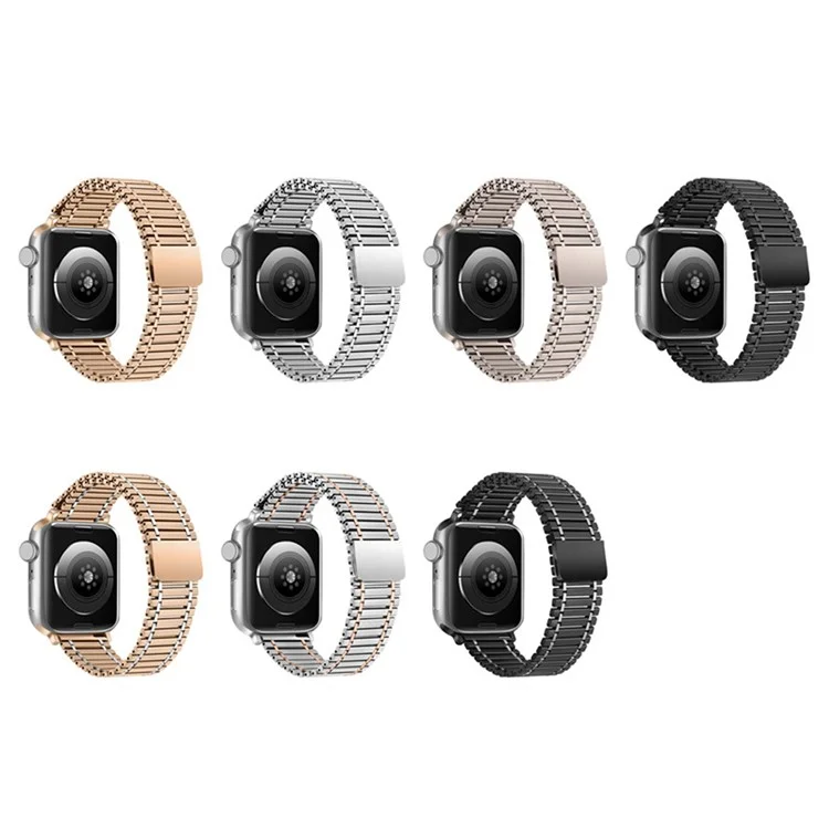 Magnetic Strap for Apple Watch Series 10 42mm / 9 8 7 41mm / SE (2023) SE (2022) SE 6 5 4 40mm / 3 2 1 38mm Stainless Steel Watchband - Silver