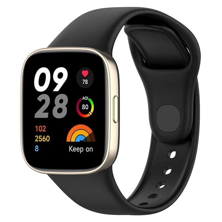 Para Xiaomi Redmi Watch 3 / Mi Watch Lite 3 Correa de Reloj de Silicona de Repuesto - Negro