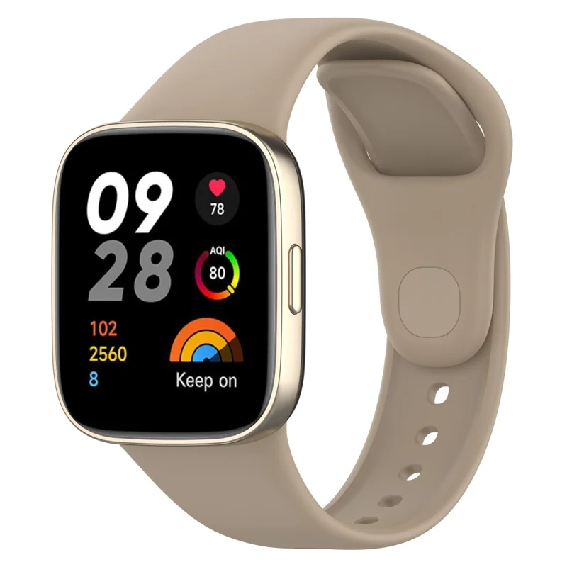 For Xiaomi Redmi Watch 3 / Mi Watch Lite 3 Silicone Watch Strap Replacement Watch Band - Beige
