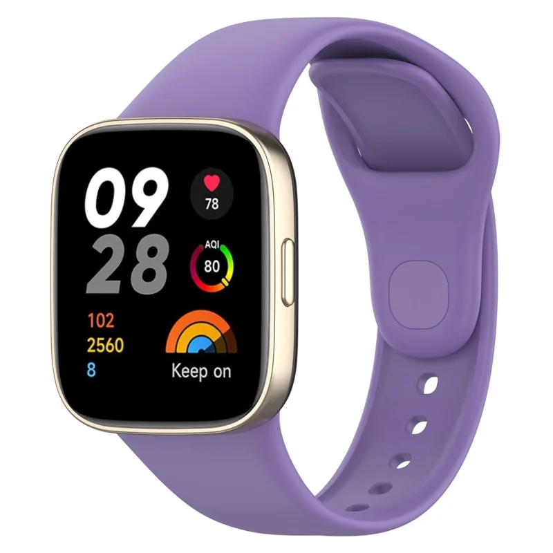 For Xiaomi Redmi Watch 3 / Mi Watch Lite 3 Silicone Watch Strap Replacement Watch Band - Purple