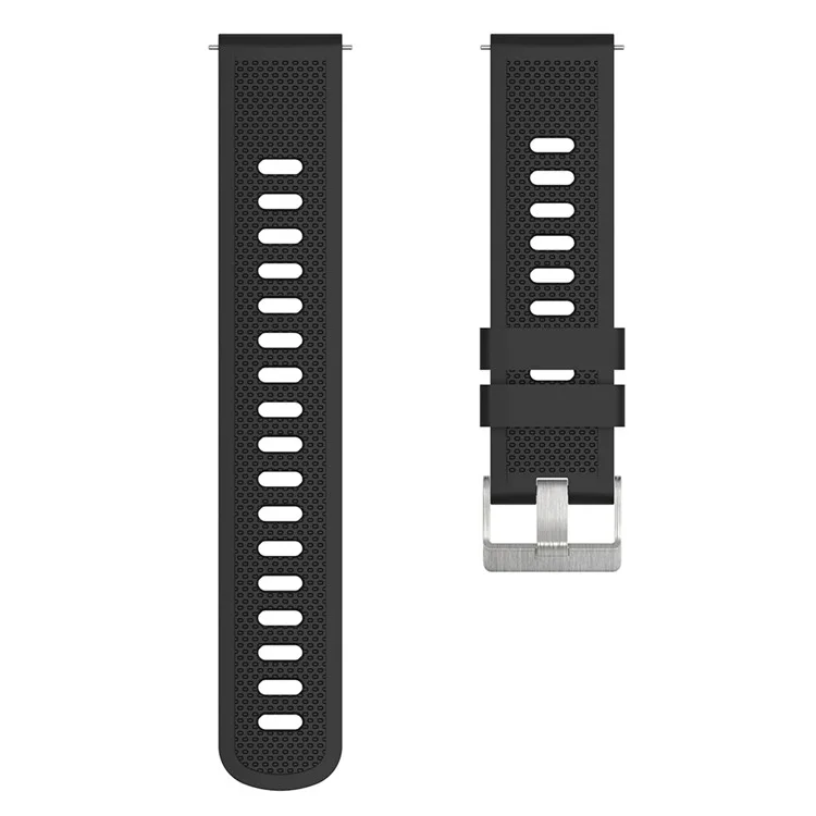 Per Samsung Galaxy Watch3 45mm / Galaxy Watch 46mm / Huami Amazfit Pace Cinturino in Silicone per Orologio Testurizzato 22mm - Nero