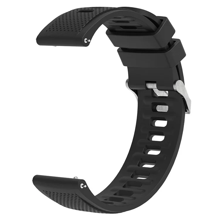 Per Samsung Galaxy Watch3 45mm / Galaxy Watch 46mm / Huami Amazfit Pace Cinturino in Silicone per Orologio Testurizzato 22mm - Nero
