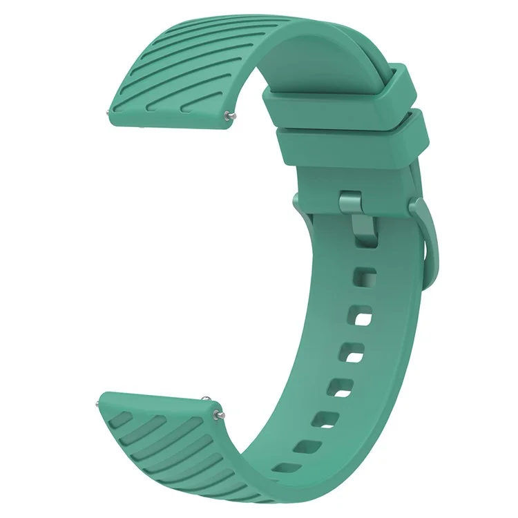 Para Samsung Galaxy Watch3 45mm / Gear S3 Classic / S3 Frontier Silicone Strap Textured 22mm Watch Band - Verde
