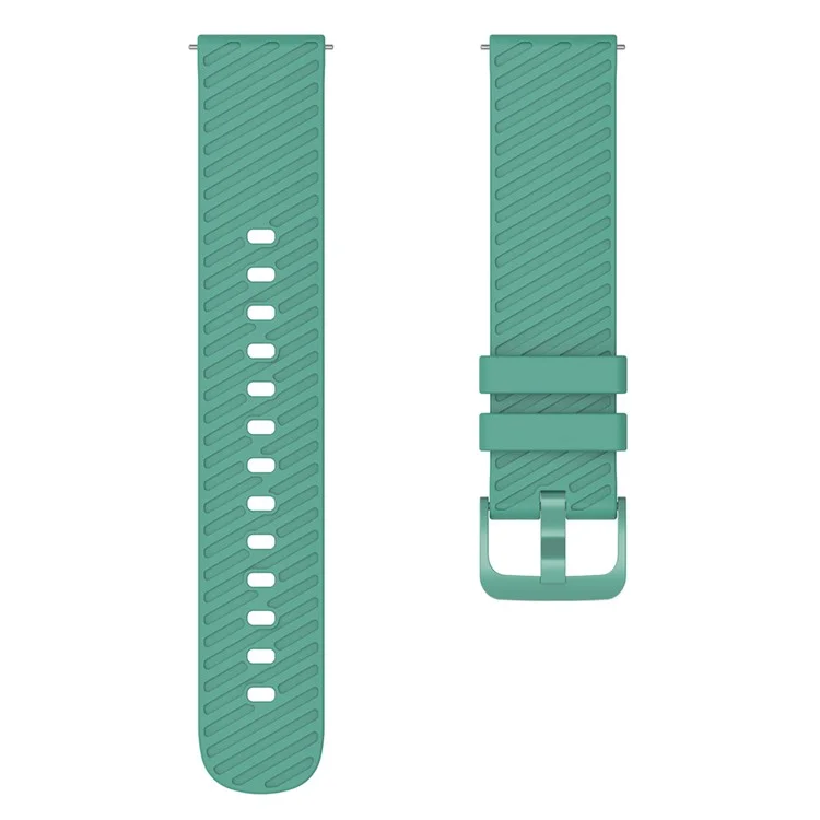 Para Samsung Galaxy Watch3 45mm / Gear S3 Classic / S3 Frontier Silicone Strap Textured 22mm Watch Band - Verde