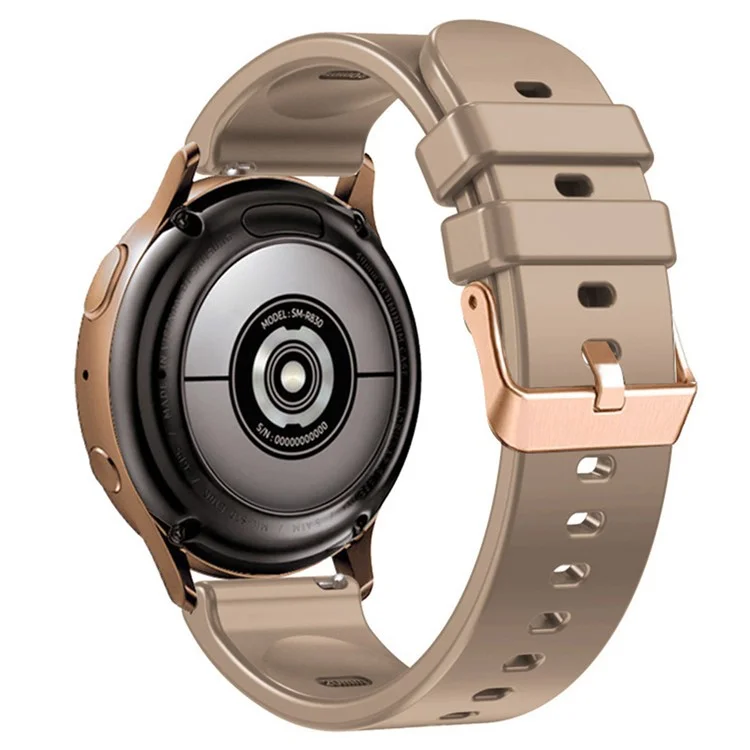 Para Huami Amazfit GTR Mini / Bip 3 / Bip 3 Pro Correa de reloj de silicona de color sólido de 20 mm de repuesto - Caqui