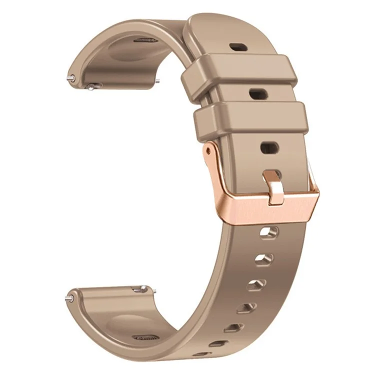 Para Huami Amazfit GTR Mini / Bip 3 / Bip 3 Pro Correa de reloj de silicona de color sólido de 20 mm de repuesto - Caqui