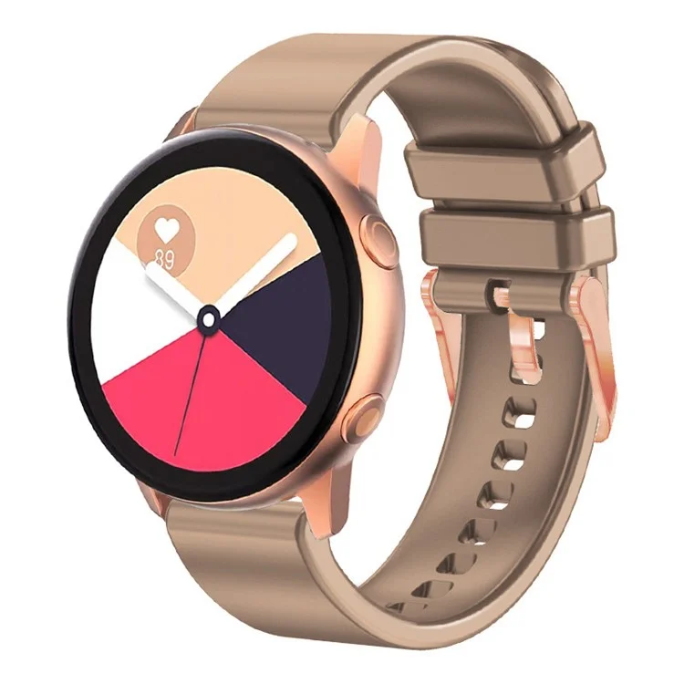 Para Huami Amazfit GTR Mini / Bip 3 / Bip 3 Pro Correa de reloj de silicona de color sólido de 20 mm de repuesto - Caqui