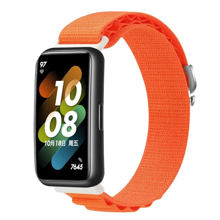 Pour Huawei Band 7 Bracelet de montre de remplacement Sangle en nylon réglable - Orange