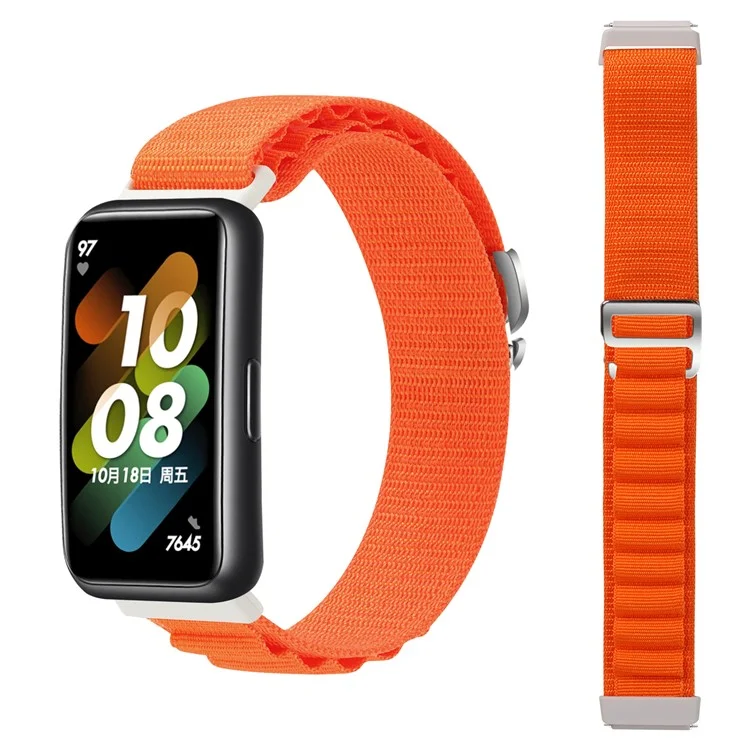 Pour Huawei Band 7 Bracelet de montre de remplacement Sangle en nylon réglable - Orange