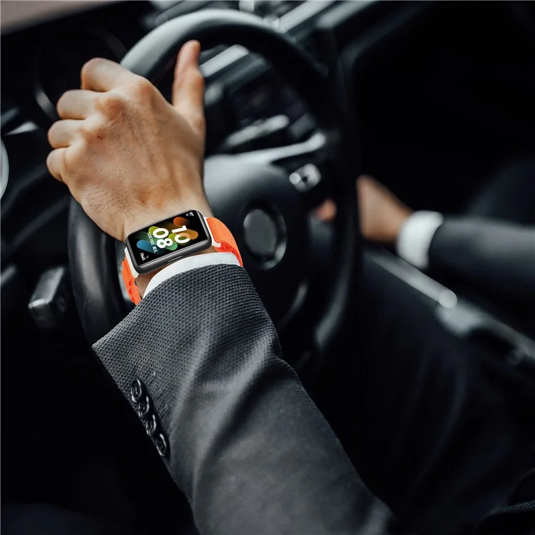 Pour Huawei Band 7 Bracelet de montre de remplacement Sangle en nylon réglable - Orange