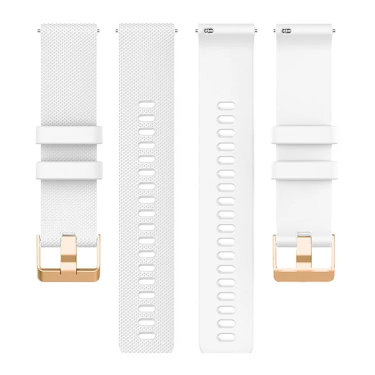 Correa de reloj de 18 mm para Garmin Forerunner 265S / 255S / Venu 2S de silicona texturizada de repuesto - Blanca