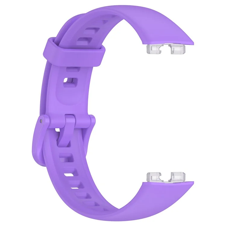 Per Huawei Band 8 / Band 8 NFC / Band 9 / Band 9 NFC Cinturino Orologio in Silicone Traspirante e Morbido con Fibbia - Viola
