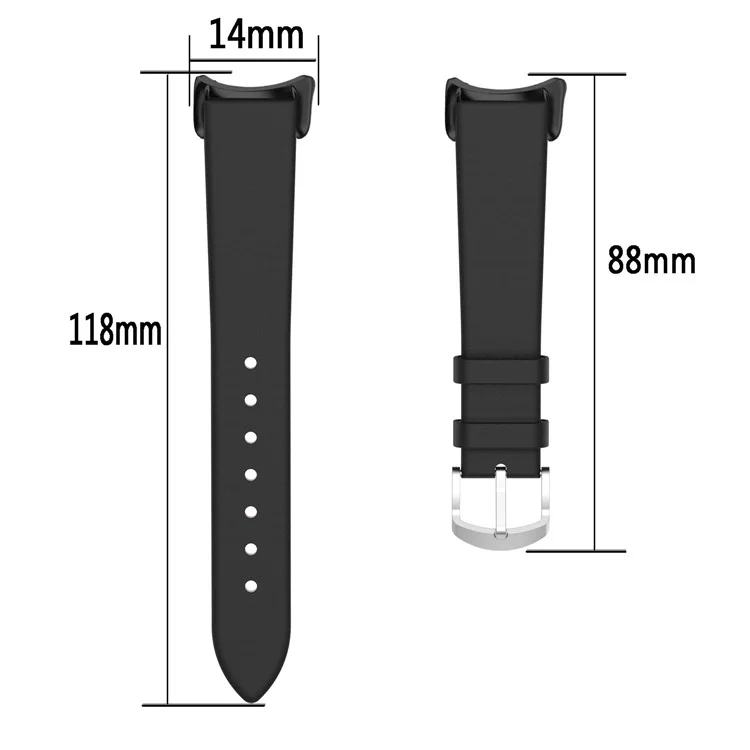 Für Xiaomi Mi Band 9 NFC / Mi Band 9 / Smart Band 8 NFC / Smart Band 8 Lederarmband 14mm Ersatz-Armband - Weiß