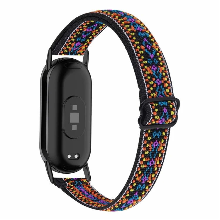 Für Xiaomi Mi Band 9 NFC / Mi Band 9 / Smart Band 8 NFC / Smart Band 8 Nylon geflochtenes Uhrenarmband mit Schnellverschluss - Lila
