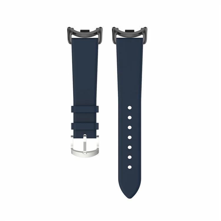 Für Xiaomi Mi Band 9 NFC / Mi Band 9 / Smart Band 8 NFC / Smart Band 8 Echtes Kuhlederbandersatz-Armband mit Verbinder - Dunkelblau