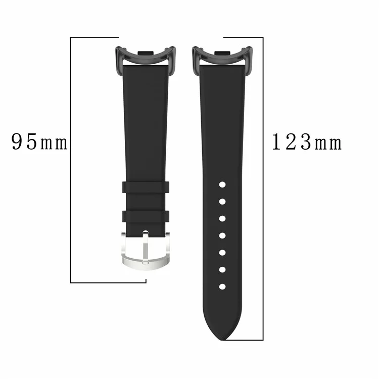 Für Xiaomi Mi Band 9 NFC / Mi Band 9 / Smart Band 8 NFC / Smart Band 8 Echtes Kuhlederbandersatz-Armband mit Verbinder - Dunkelblau