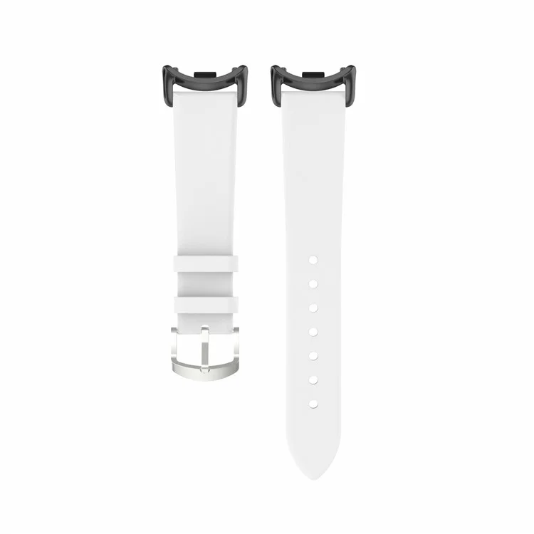 For Xiaomi Mi Band 9 NFC / Mi Band 9 / Smart Band 8 NFC / Smart Band 8 Genuine Cow Leather Watch Bands Replacement Bracelet with Connector - White