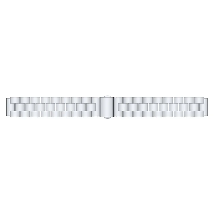 Para Xiaomi Smart Band 9 NFC / 9 / 8 NFC / 8 Pulseira de Aço Inoxidável 3 Contas - Prata