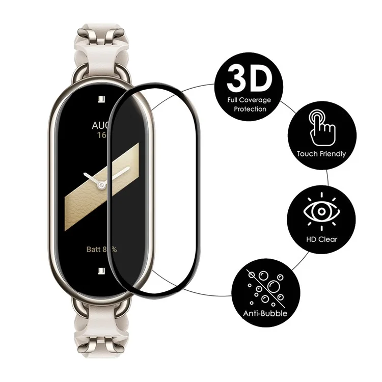 ENKAY HAT-PRINCE Para Xiaomi Smart Band 9 NFC / 9 / 8 NFC / 8 Banda de Relógio Nylon Strap com Filme PMMA - Denim