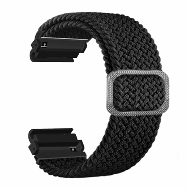 For Huami Amazfit T-Rex Ultra Stretchy Watch Band Nylon Adjustable Sport Strap - Black