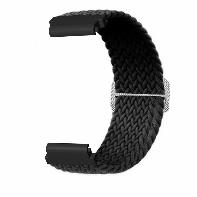 For Huami Amazfit T-Rex Ultra Stretchy Watch Band Nylon Adjustable Sport Strap - Black