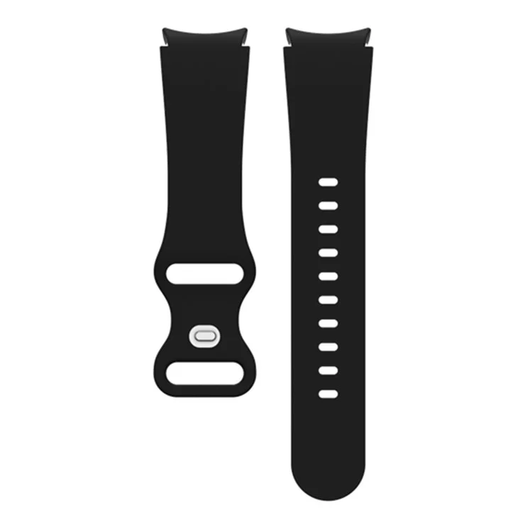 Watch Strap for Samsung Galaxy Watch6 40mm 44mm / Watch6 Classic 43mm 47mm / Watch 5 40mm 44mm / Watch4 40mm 44mm , 20mm Silicone Band with Butterfly Buckle - Black