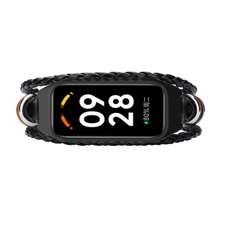 Для Xiaomi Redmi Band 2 Watch Band Boho Bead Metal Jewelry Retro Strap DIY Bracelets - Чёрный
