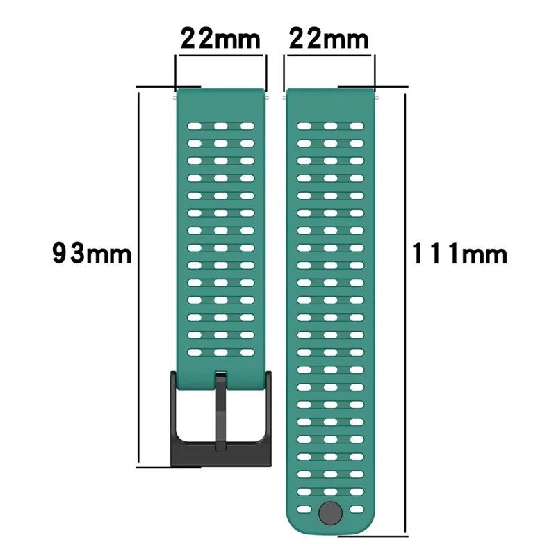 Sport Strap for Suunto Vertical / 9 Peak Pro / 9 Peak / 5 Peak , 22mm Silicone Watch Bands - Grey