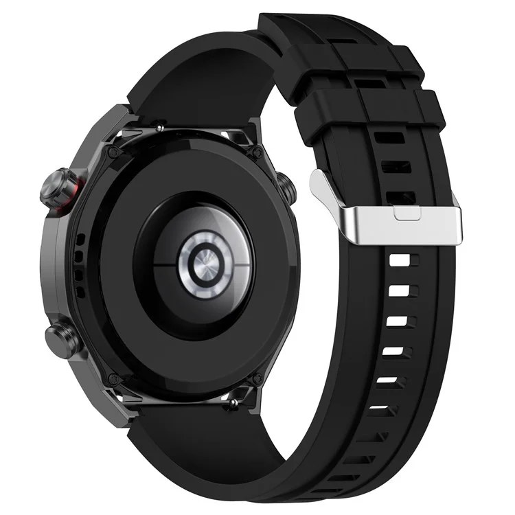 Pulseira de silicone para Huawei Watch Ultimate / GT 3 SE / Buds / Watch 3 Pro New / GT 3 Pro 46mm / GT Runner / GT 3 46mm, Pulseiras de relógio de 22mm com pulseira de extensão - Preta