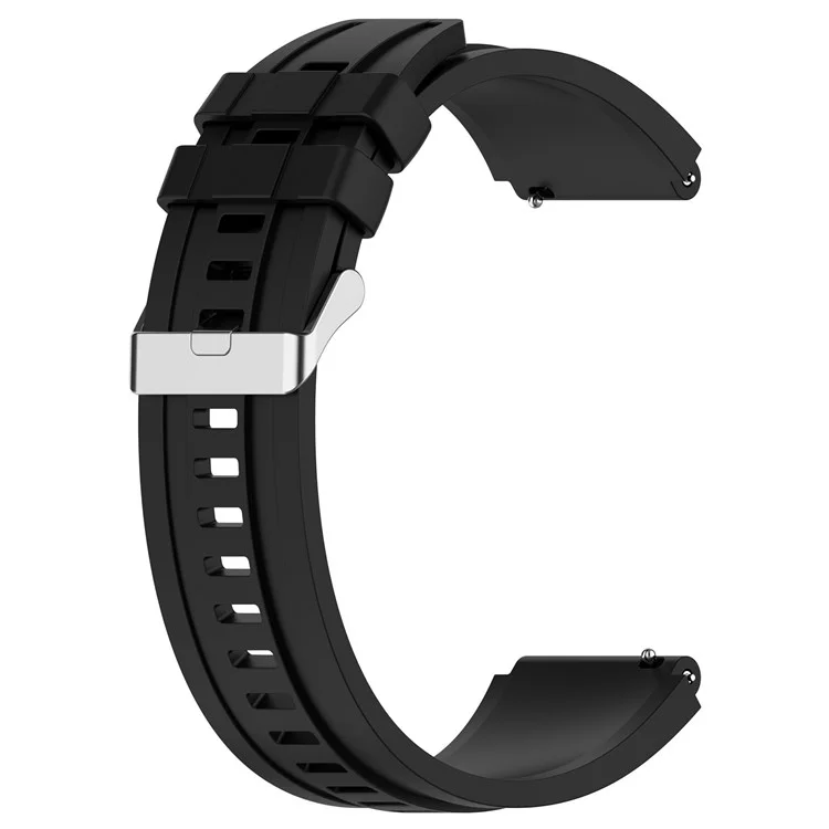 Pulseira de silicone para Huawei Watch Ultimate / GT 3 SE / Buds / Watch 3 Pro New / GT 3 Pro 46mm / GT Runner / GT 3 46mm, Pulseiras de relógio de 22mm com pulseira de extensão - Preta