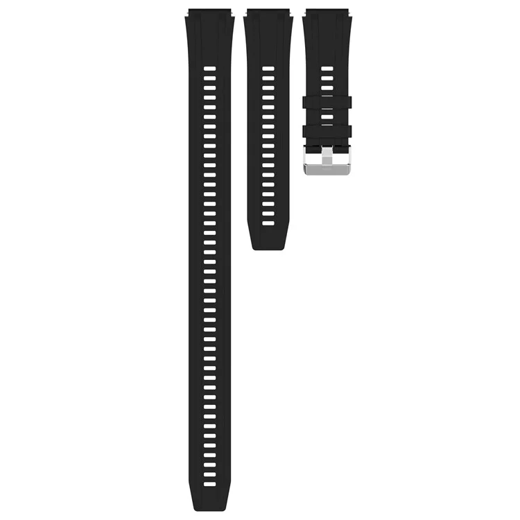 Pulseira de silicone para Huawei Watch Ultimate / GT 3 SE / Buds / Watch 3 Pro New / GT 3 Pro 46mm / GT Runner / GT 3 46mm, Pulseiras de relógio de 22mm com pulseira de extensão - Preta