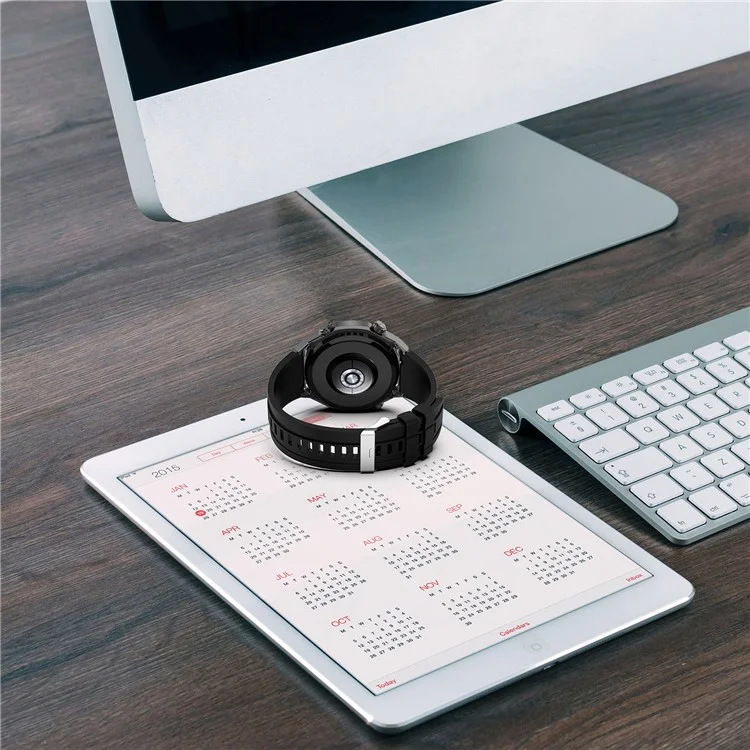Pulseira de silicone para Huawei Watch Ultimate / GT 3 SE / Buds / Watch 3 Pro New / GT 3 Pro 46mm / GT Runner / GT 3 46mm, Pulseiras de relógio de 22mm com pulseira de extensão - Preta