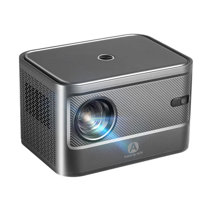 AUN A002 Portable Home Theater Projector Android 9.0 HD Video Screen Mirroring WiFi Bluetooth LED Projector - EU Plug