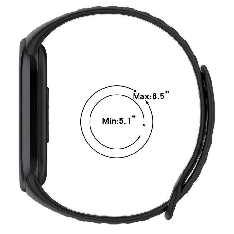 Für Xiaomi Mi Band 9 NFC / Mi Band 9 / Smart Band 8 NFC / Smart Band 8 Silikon-Uhrenarmbänder mit Silikon-Anschluss - Mitternachtsblau+Weiß