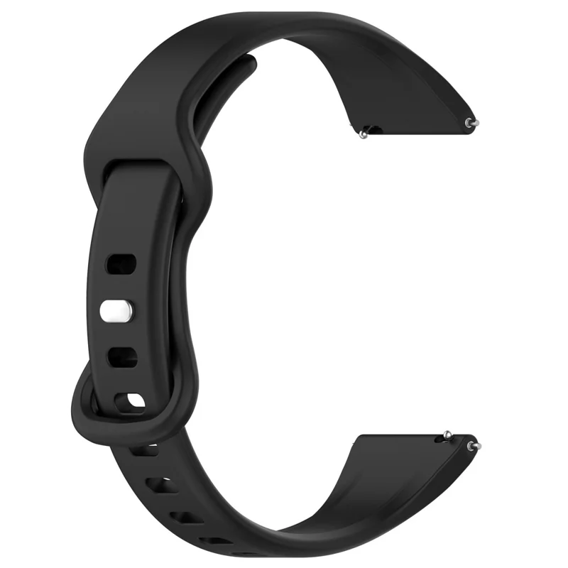 For Huawei Watch 3 Pro 46mm / Watch 2 Pro Silicone Watch Band 22mm Soft Strap Replacement - Black