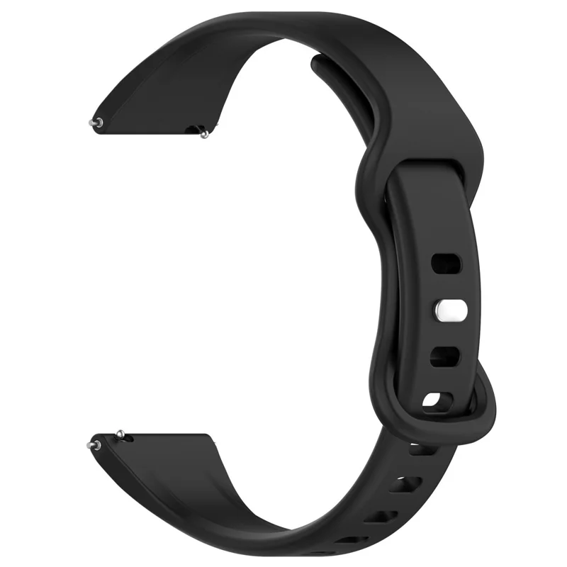 For Huawei Watch 3 Pro 46mm / Watch 2 Pro Silicone Watch Band 22mm Soft Strap Replacement - Black
