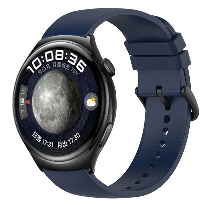 For Huawei Watch GT 4 46mm / Watch 4 Pro / Watch 4 / Watch 3 Pro / Watch GT 3 SE / Xiaomi Watch 2 Pro Silicone Watch Band - Midnight Blue