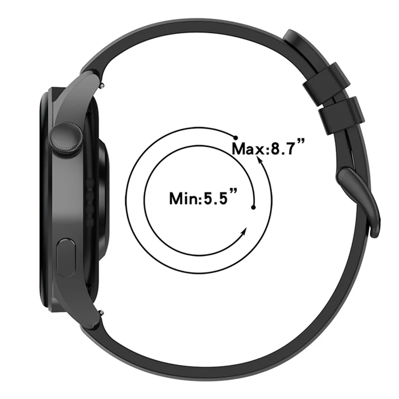 For Huawei Watch GT 4 46mm / Watch 4 Pro / Watch 4 / Watch 3 Pro / Watch GT 3 SE / Xiaomi Watch 2 Pro Silicone Watch Band - Midnight Blue