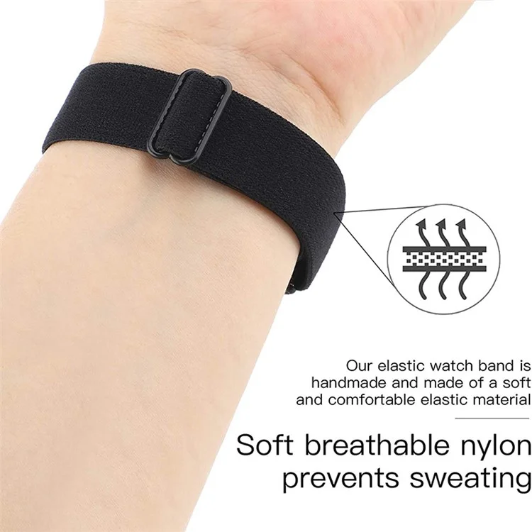 For Huawei Band 8 / Band 8 NFC / Band 9 / Band 9 NFC Bohemian Style Elastic Nylon Smartwatch Strap Watch Band Replacement - Pink / Orange