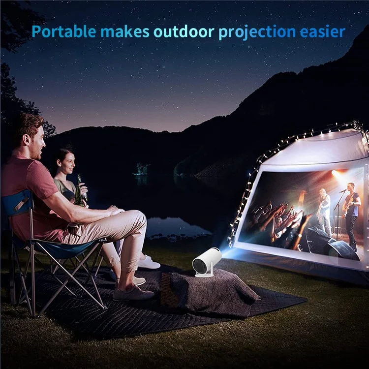 HY300 Android 11.0 Portable Projector wi -fi6 BT5.0 1280*720dpi 120 Ansi Lumens Home Theatre Media Player - us Plug