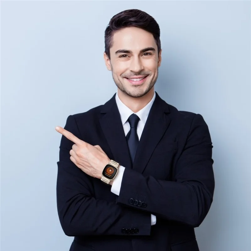 Per Fitbit Versa 4 / Sense 2 Smart Watch Sostituzione del cinturino 3 perline in acciaio inossidabile - Oro champagne