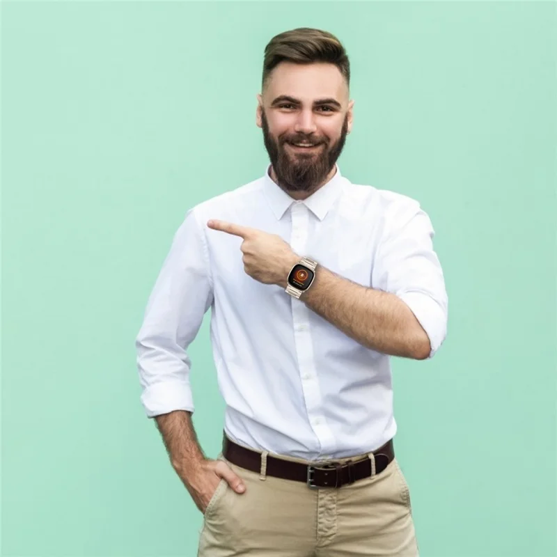 Per Fitbit Versa 4 / Sense 2 Smart Watch Sostituzione del cinturino 3 perline in acciaio inossidabile - Oro champagne