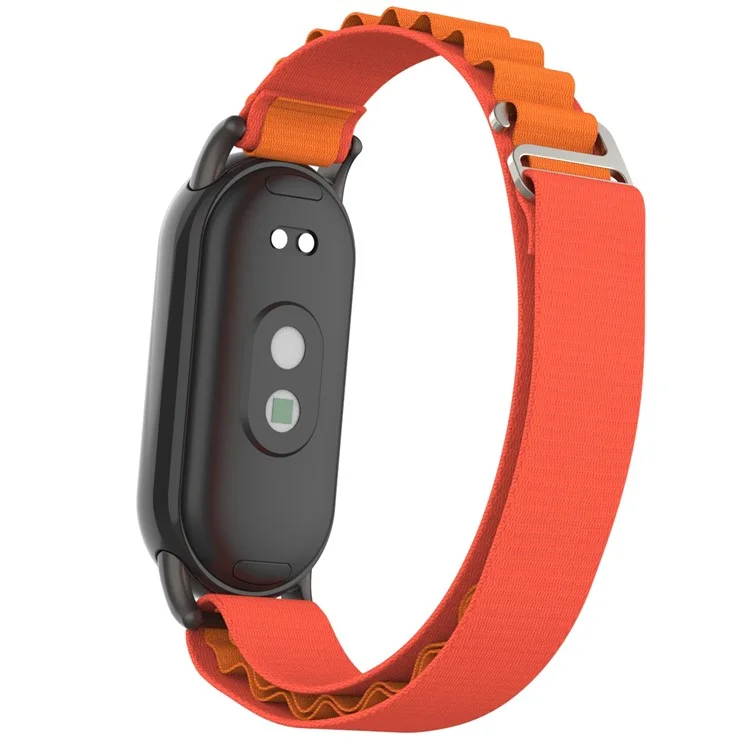 Nylon Watch Band for Xiaomi Smart Band 9 NFC / 9 / 8 NFC / 8 Wrist Strap with Black Connector - Orange