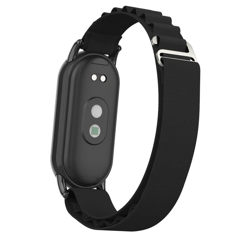 Nylon Watch Band for Xiaomi Smart Band 9 NFC / 9 / 8 NFC / 8 Wrist Strap with Black Connector - Black