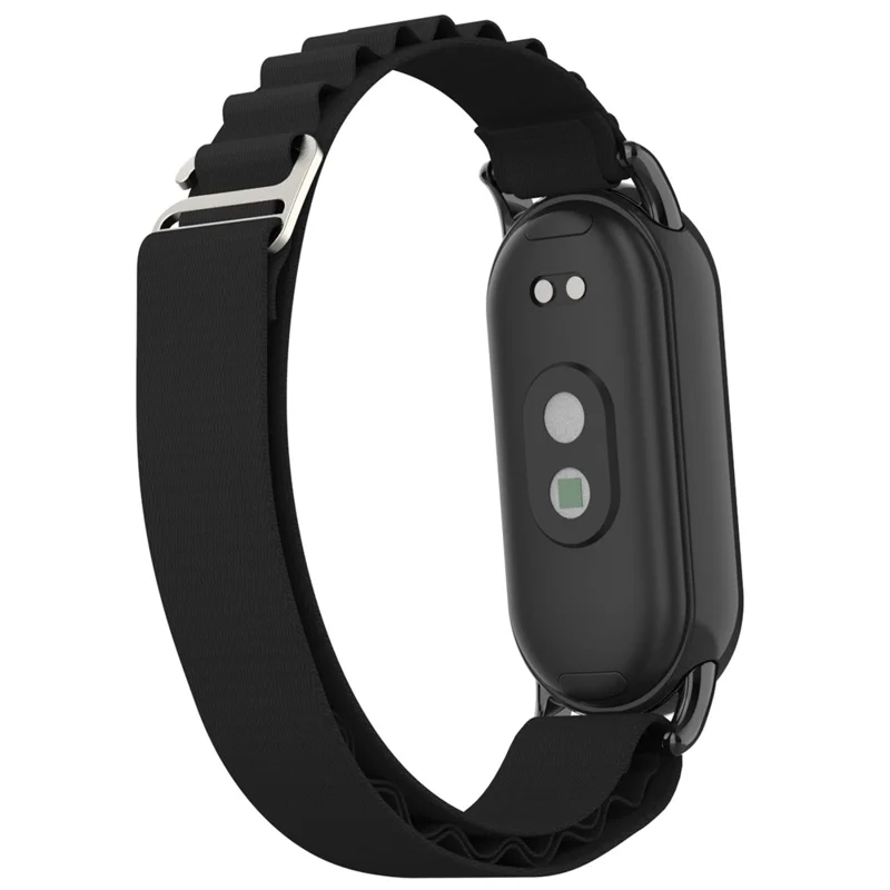 Nylon Watch Band for Xiaomi Smart Band 9 NFC / 9 / 8 NFC / 8 Wrist Strap with Black Connector - Black