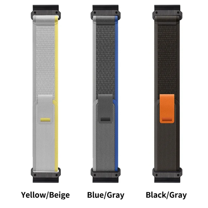 For Garmin Tactix 7 Pro / Fenix 7X / Fenix 6X Pro 26mm Nylon Watch Band Trail Loop Adjustable Wrist Strap - Blue
