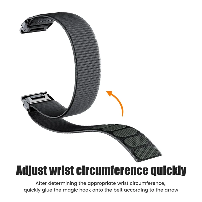 For Garmin Tactix 7 Pro / Fenix 7X / Fenix 6X Pro 26mm Nylon Watch Band Adjustable Wrist Strap Replacement - Sky Blue