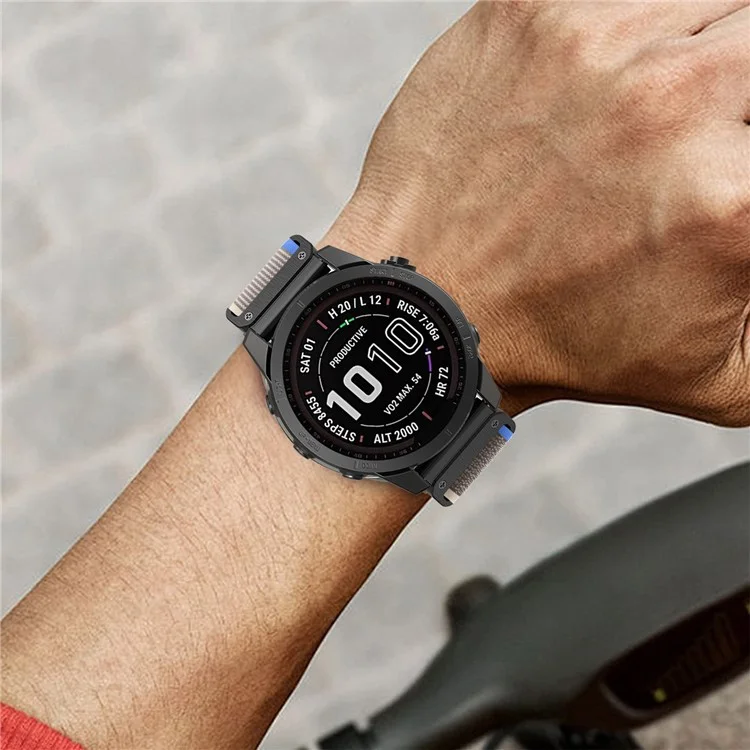 Per Garmin Forerunner 965 / 955 / 945 / 935 Cinturino da 22 mm Traccia Loop Regolabile Cinghia da Polso in Nylon - Blu
